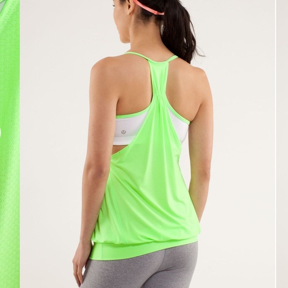 Lululemon Lime Green No Limits Tank - Picture 6 of 6